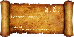 Maracz Bence névjegykártya